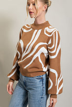 Load image into Gallery viewer, Mock Neck Printed Sweater

