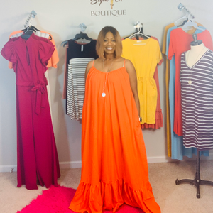 Very flowy maxi dress deals